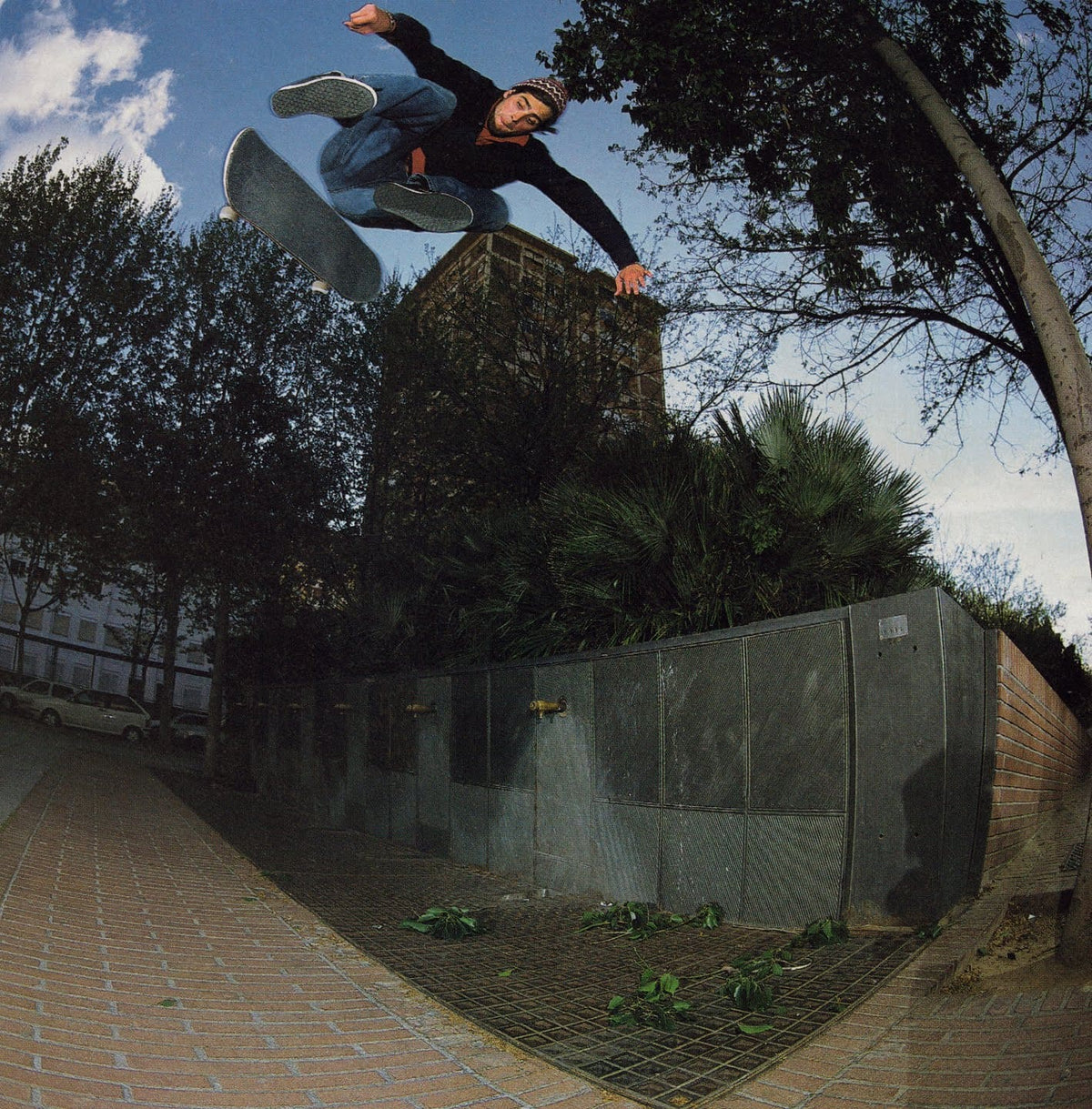 Kenny Reed, backside flip in Spain