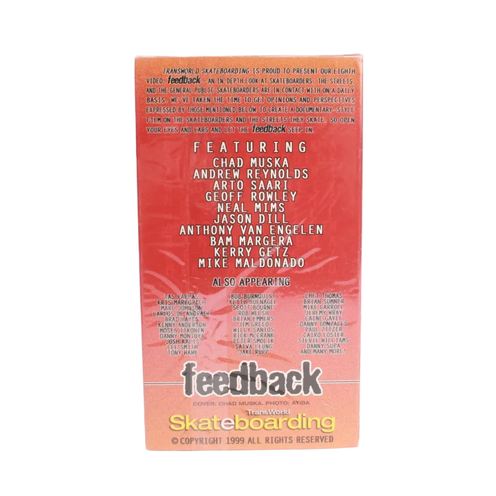 Vintage Transworld Feedback Skate Video VHS 1999