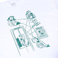 Dial Tone Wheel Co STAY CONNECTED Tee White Detail