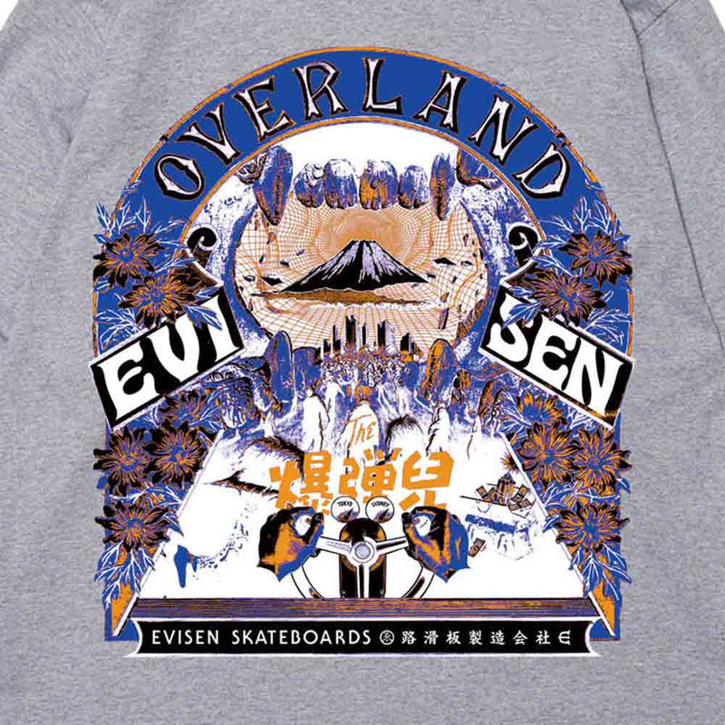 Evisen Skateboards OVERLAND LONGSLEEVE TEE HEATHER DETAIL