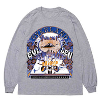 Evisen Skateboards OVERLAND LONGSLEEVE TEE HEATHER FRONT