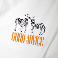Good Advice Zebra Tee White