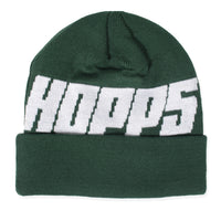 Hopps Skateboards Big Hopps Knitted Beanie Hunter Green/White Front