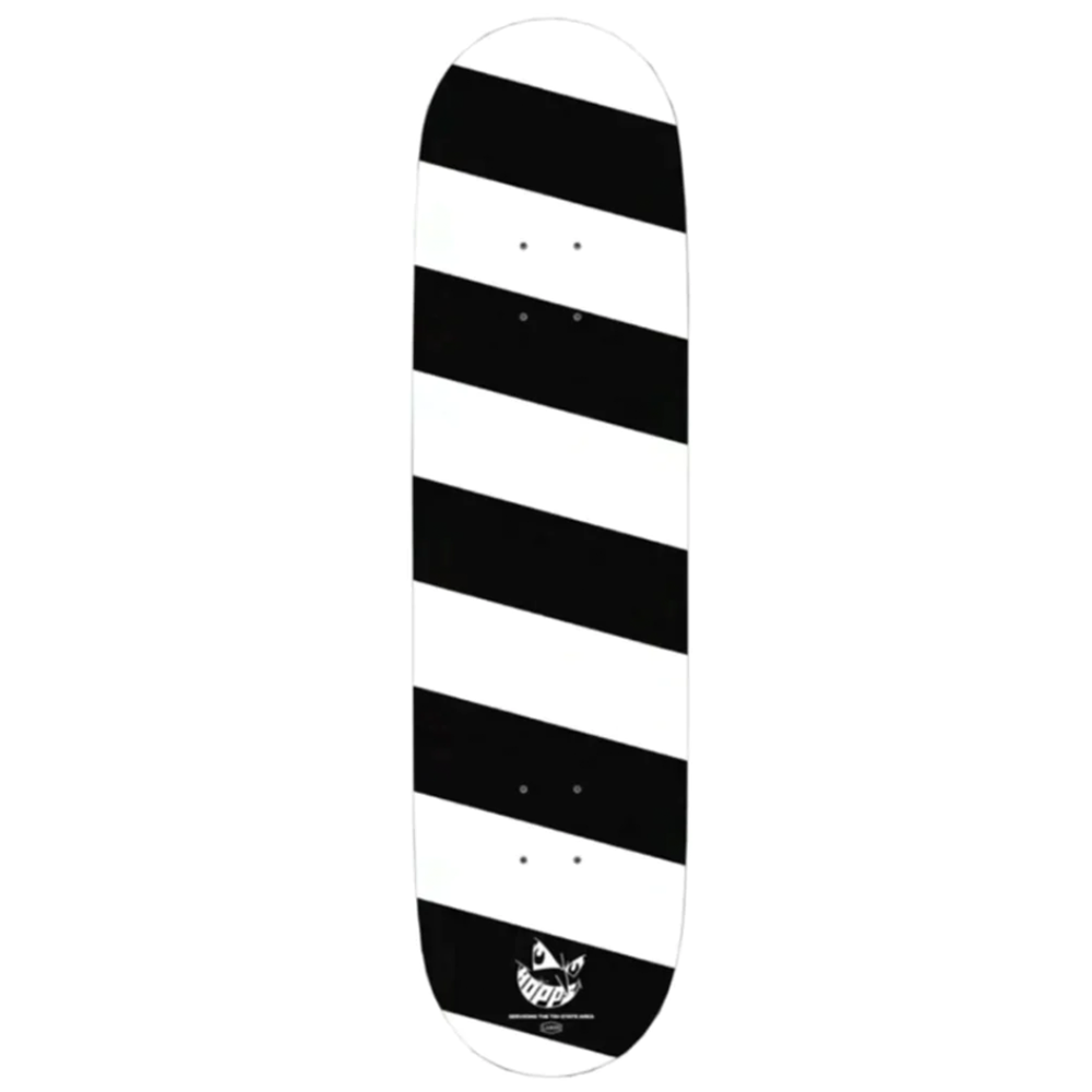 Hopps x Labor Barrier Skateboard Deck Black/White Front