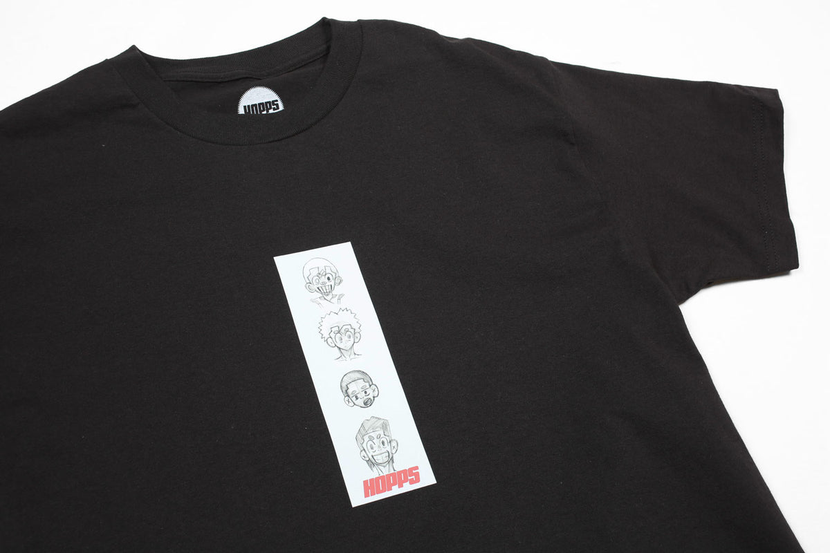 Hopps Skateboards Animation Tee Black