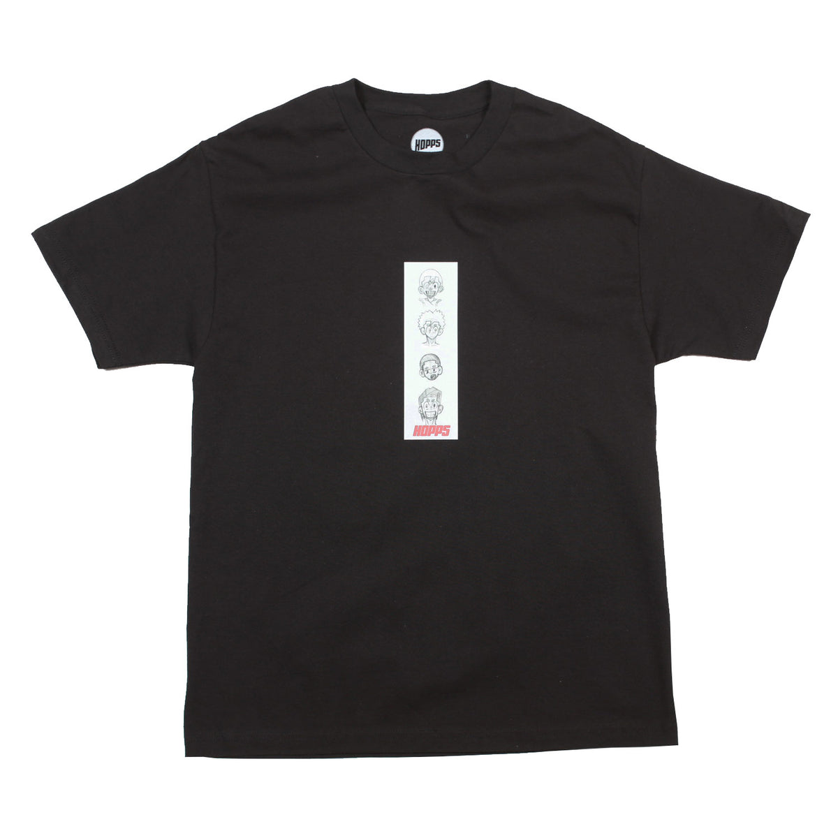 Hopps Skateboards Animation Tee Black