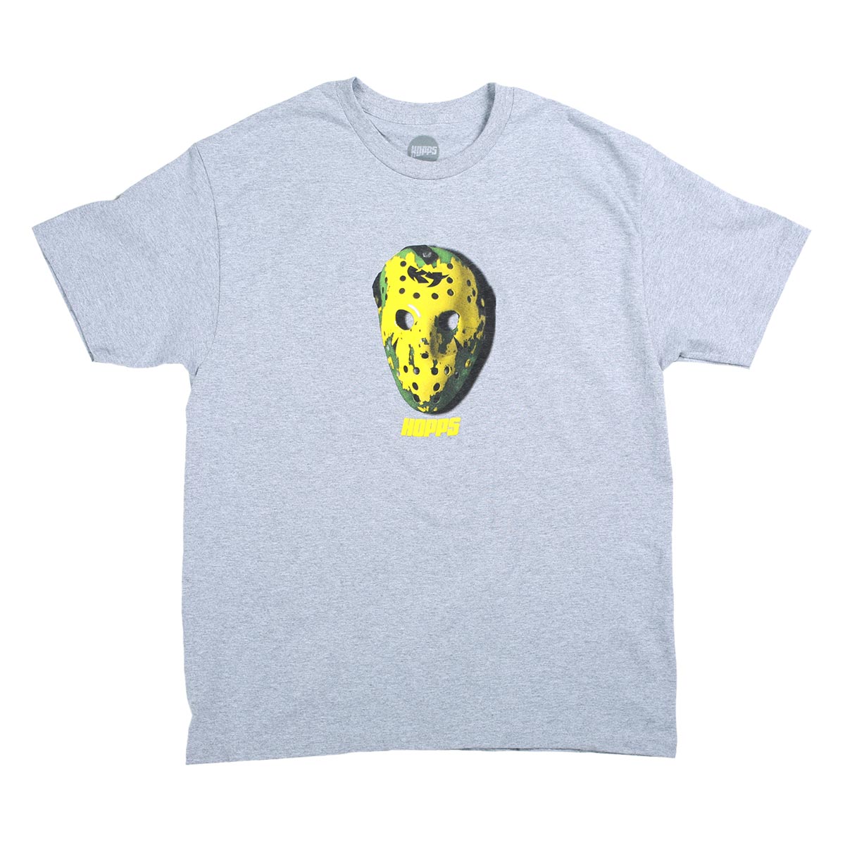 Hopps Skateboards Battle Mask Tee Heather Grey FRONT