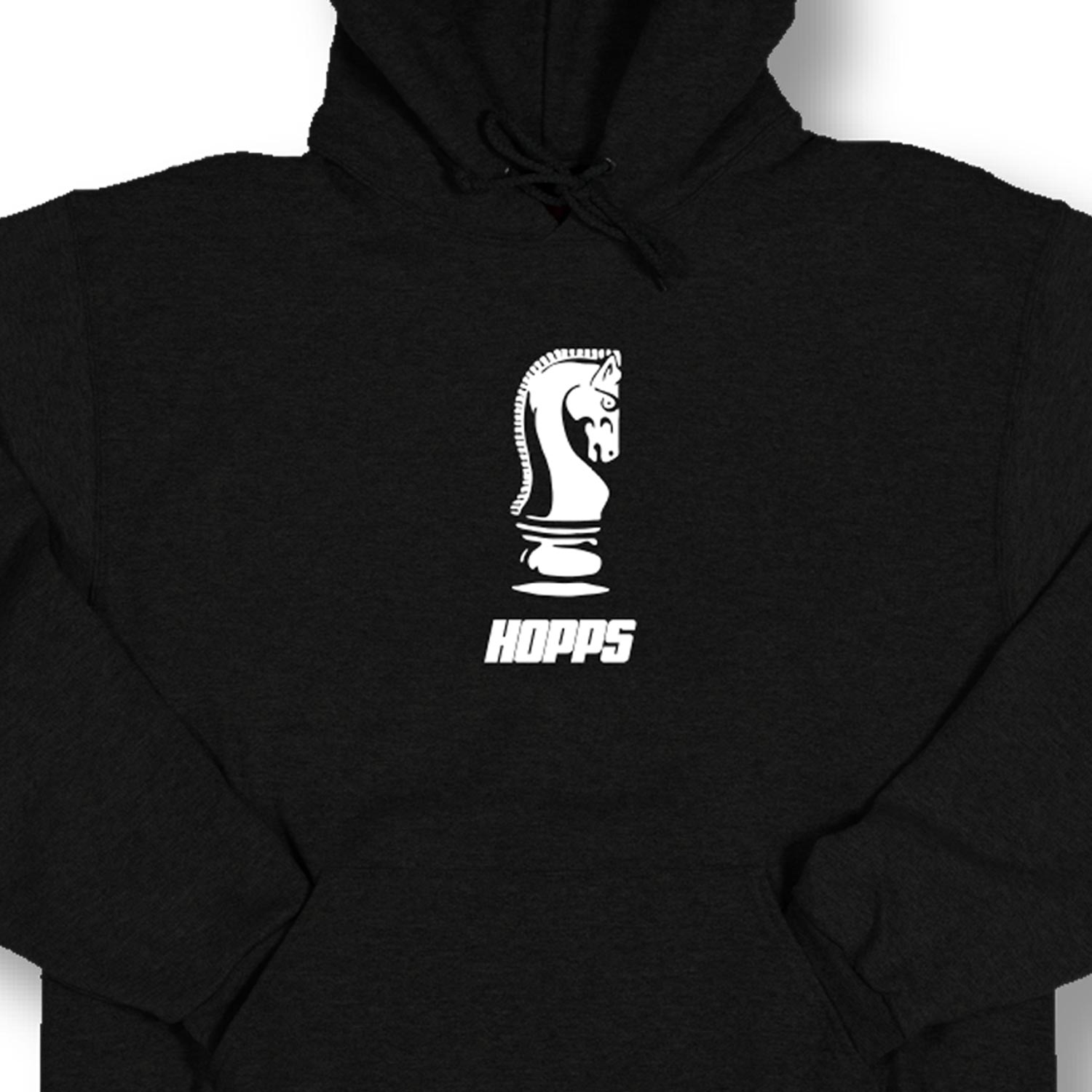 Hopps Skateboards Chess Kapuzenpullover Schwarz VORBESTELLUNG