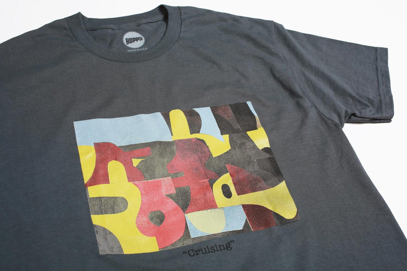 Hopps Skateboards Abstraction Cruising Tee Graphite