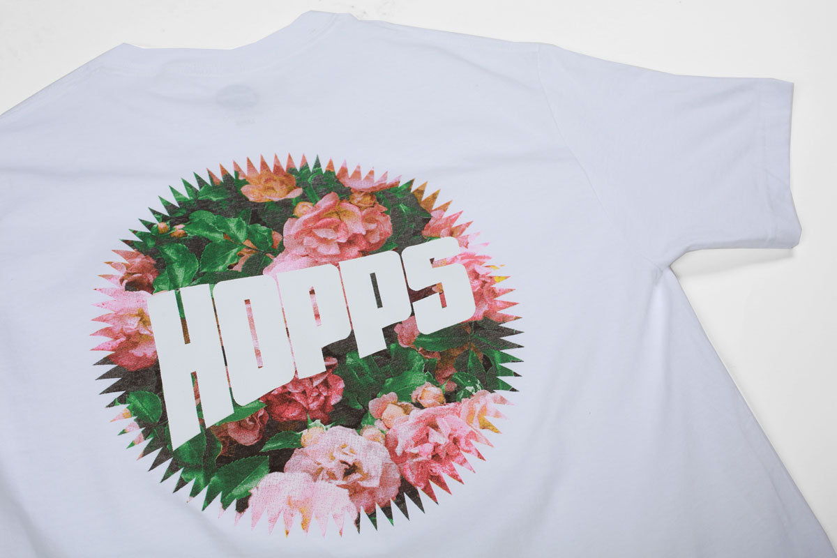 Hopps Skateboards Roses Tee White