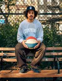 Hopps Slateboards x Quartersnacks Tompkins  Long Sleeve Tee Heather Grey