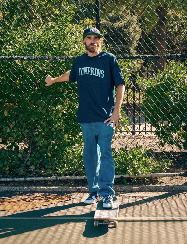 Hopps Slateboards x Quartersnacks Tompkins Tee Navy