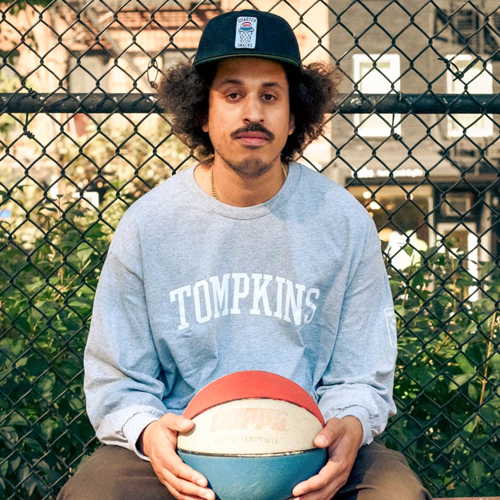 Hopps Skateboards x Quartersnacks Patch Snapback Hat Black