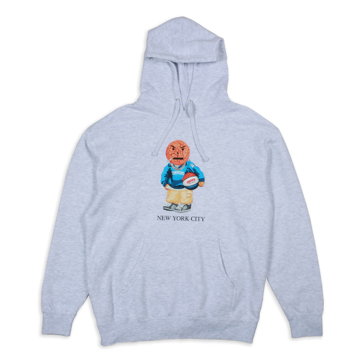 Hopps Skateboards x Quartersnacks Snackman Pullover Hoodie Heather Grey