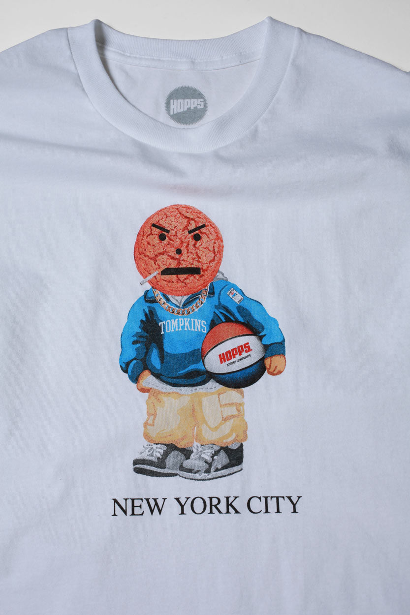 Hopps Skateboards x Quartersnacks TF Snackman Tee White