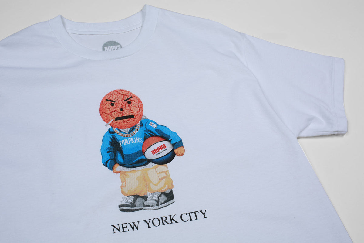 Hopps Skateboards x Quartersnacks TF Snackman Tee White