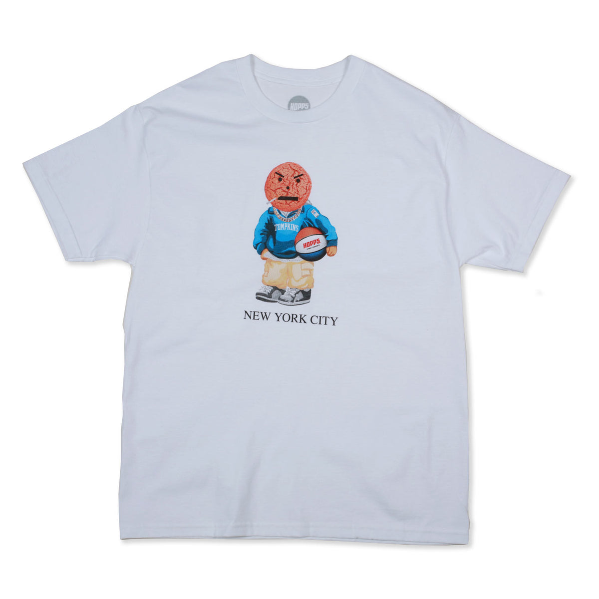 Hopps Skateboards x Quartersnacks TF Snackman Tee White
