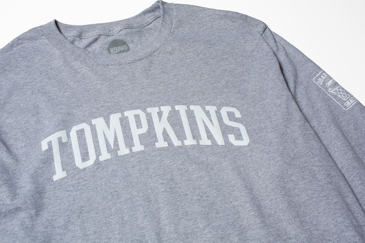 Hopps Slateboards x Quartersnacks Tompkins  Long Sleeve Tee Heather Grey