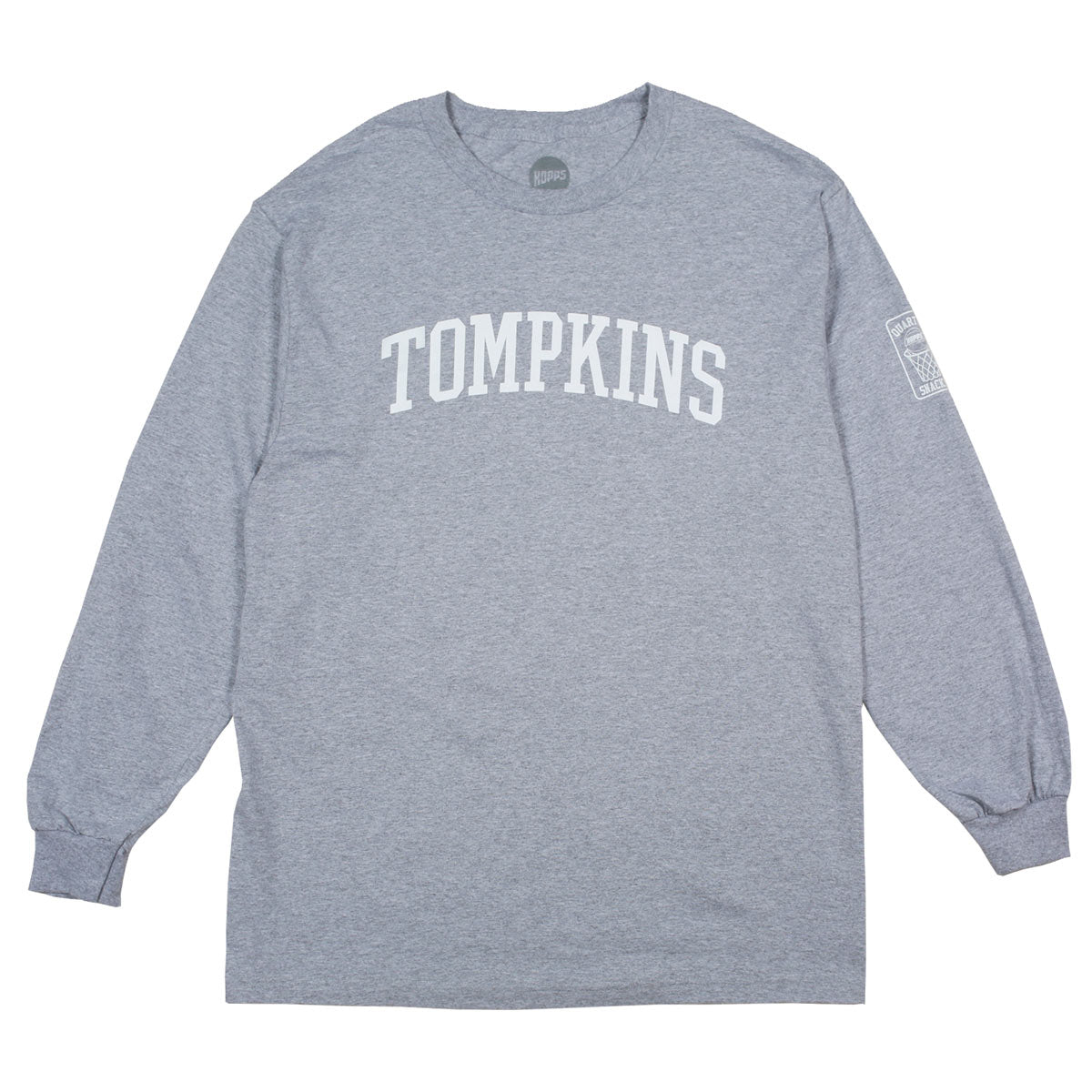 Hopps Slateboards x Quartersnacks Tompkins  Long Sleeve Tee Heather Grey