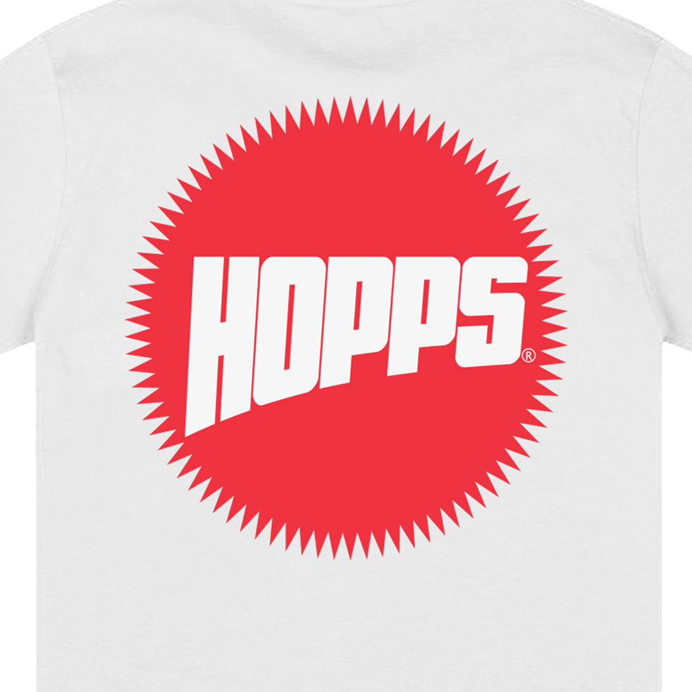 Hopps Skateboards Hopps Sun Logo Tee White  Back Detail