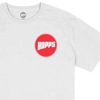 Hopps Skateboards Hopps Sun Logo Tee White  Front Detail
