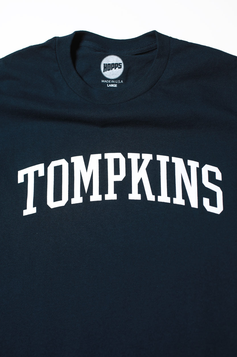Hopps Slateboards x Quartersnacks Tompkins Tee Navy