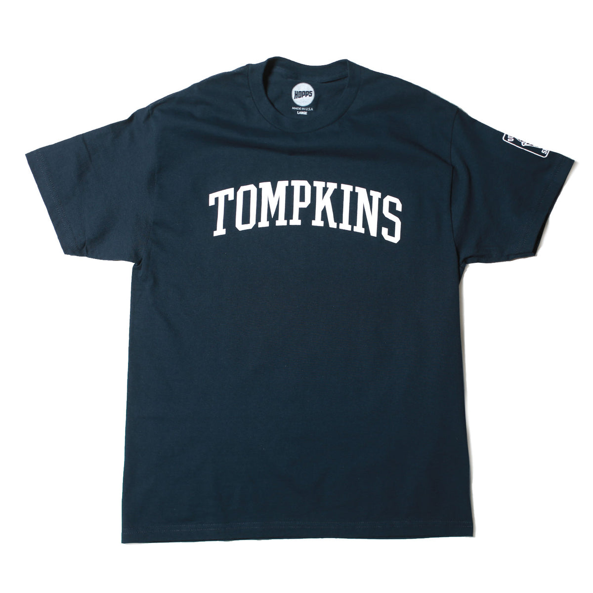 Hopps Slateboards x Quartersnacks Tompkins Tee Navy
