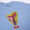 Hopps Skateboards Jennifer Traub Artist Series Tee Light Blue FRONT DETAIL