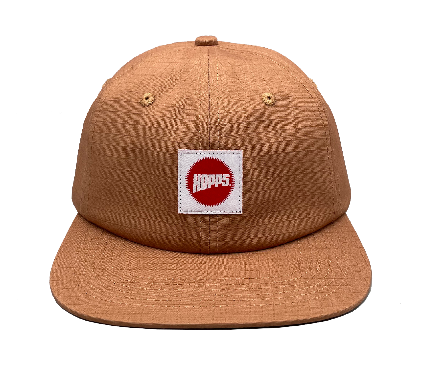 Hopps Skateboards Ripstop Khaki 6 Panel Hat PREBOOK