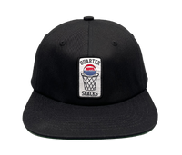 Hopps Skateboards x Quartersnacks Patch Snapback Hat Black PREBOOK