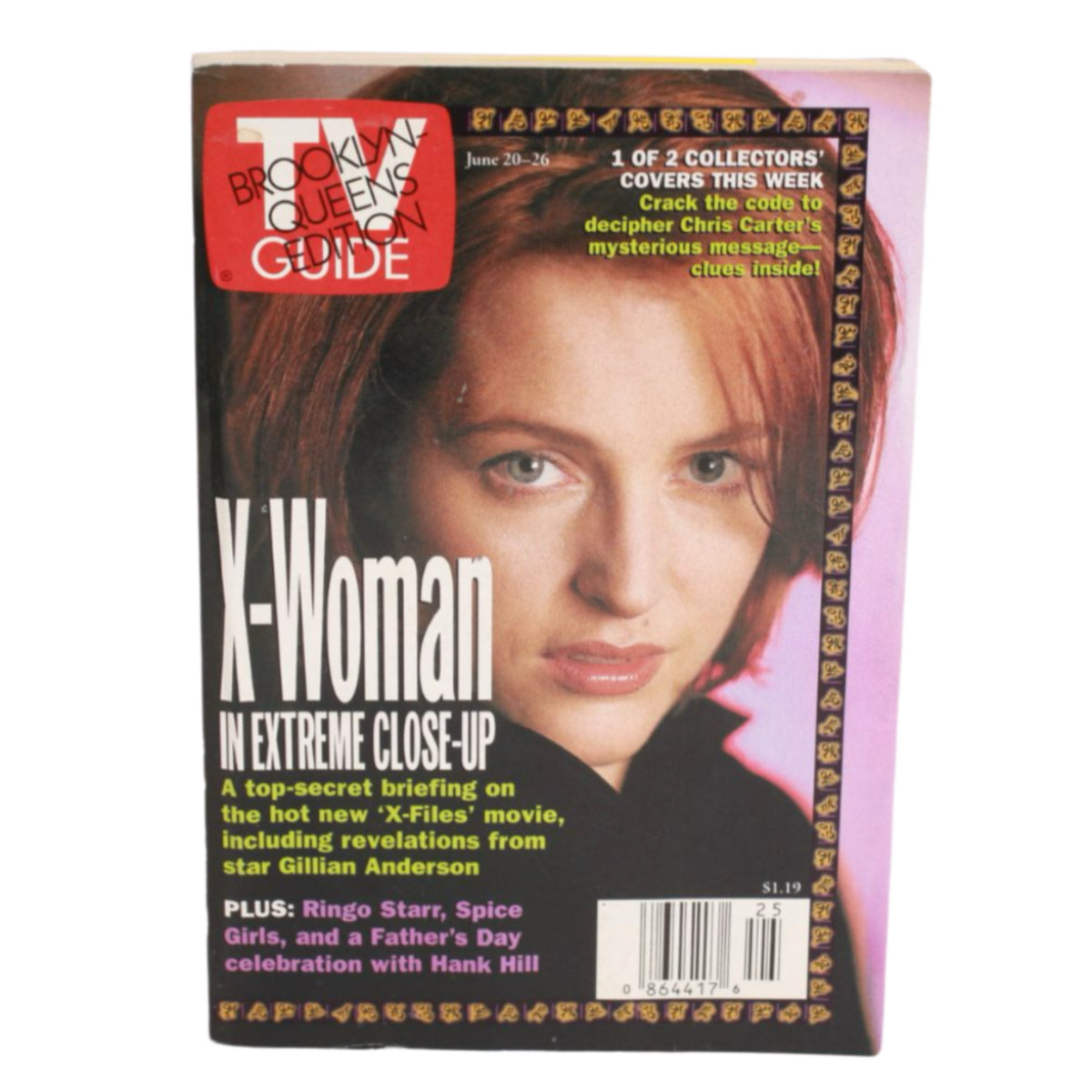 Vintage X-Files TV Guide 1996 Gillian Anderson