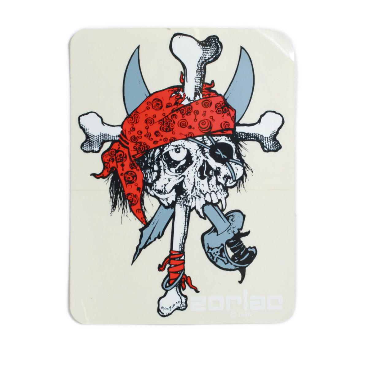 Vintage Zorlac Pushead Pirate Sticker 1986 – THEORIES OF ATLANTIS