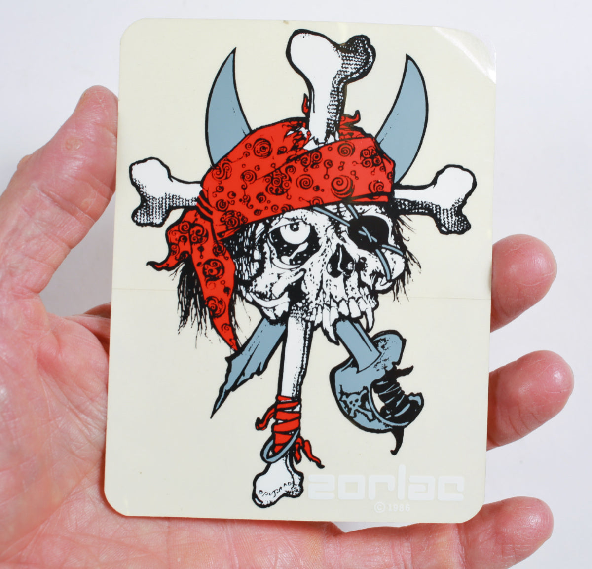 Vintage Zorlac Pushead Pirate Sticker 1986