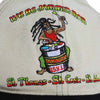 VINTAGE US VIRGIN ISLANDS STRAPBACK HAT CREAM DETAIL