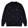 magenta skateboards loop fleece crewneck black front