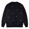 magenta skateboards loop fleece crewneck black back