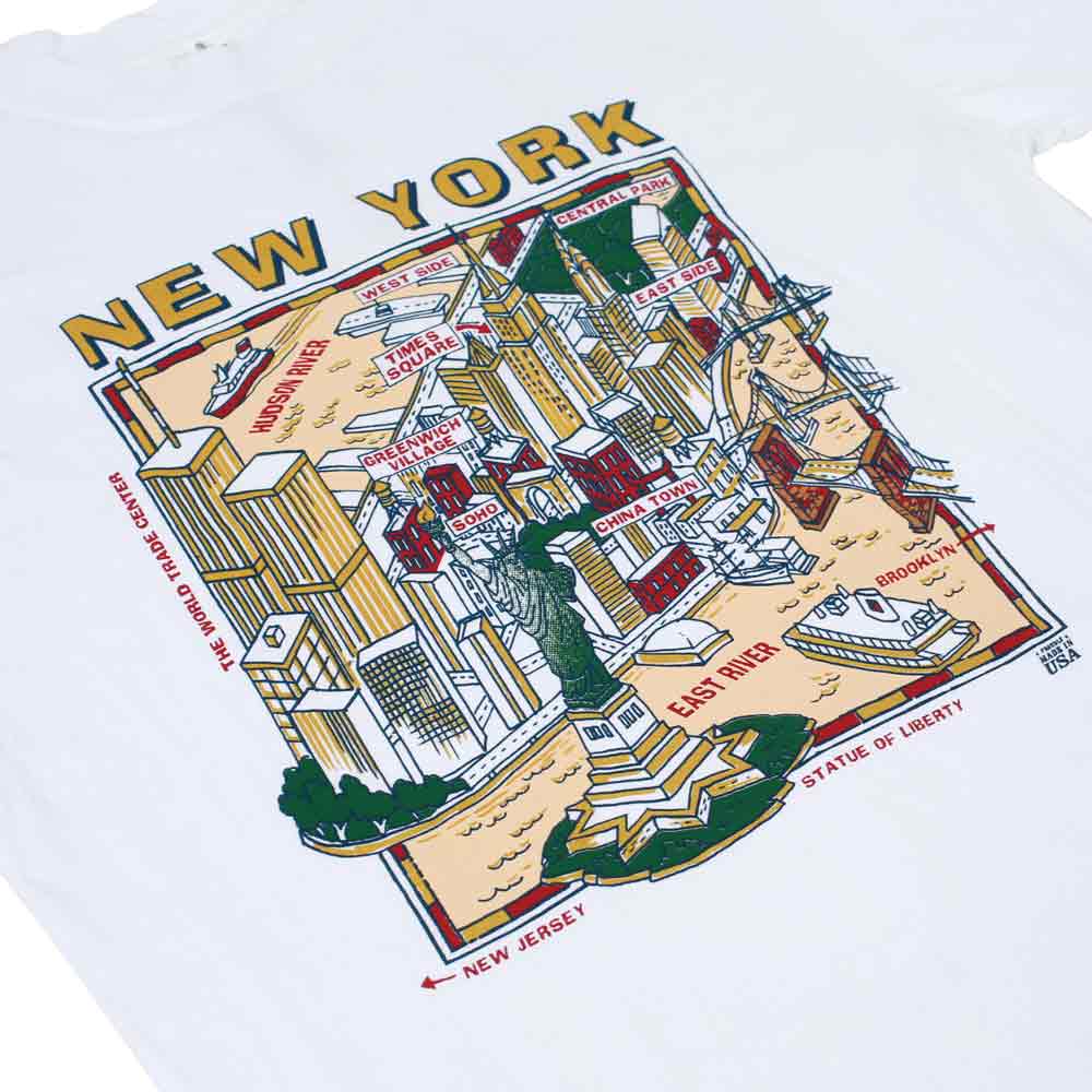 Vintage New York Skyview Tee White DETAIL