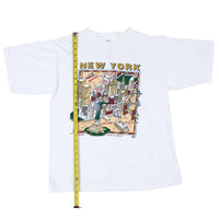 Vintage New York Skyview Tee White LENGTH MEASUREMENT