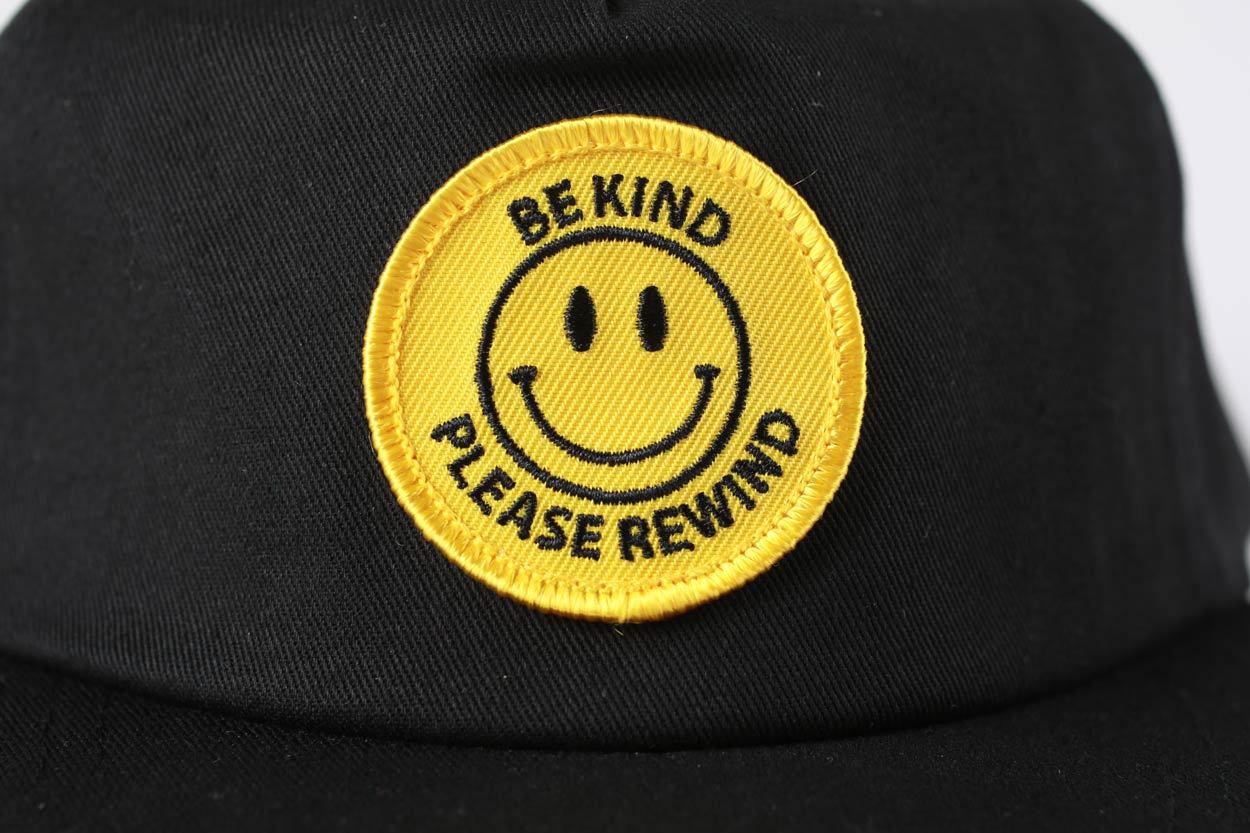 Picture Show Skateboards Be Kind Rewind Strapback Short Brim Hat Black