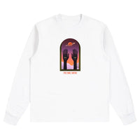 Picture Show Skateboards Saturn Langarm-T-Shirt Weiß