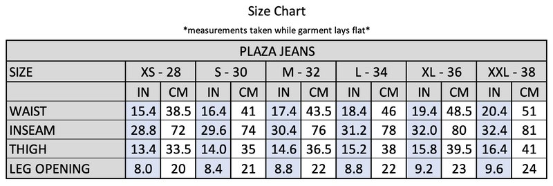 Theories Plaza Jeans Brown Size Chart