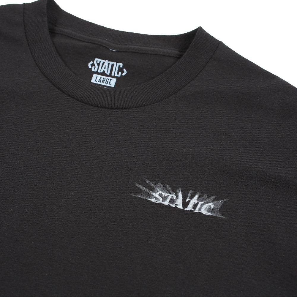 STATIC SPECTACLE Tee Black Front Detail