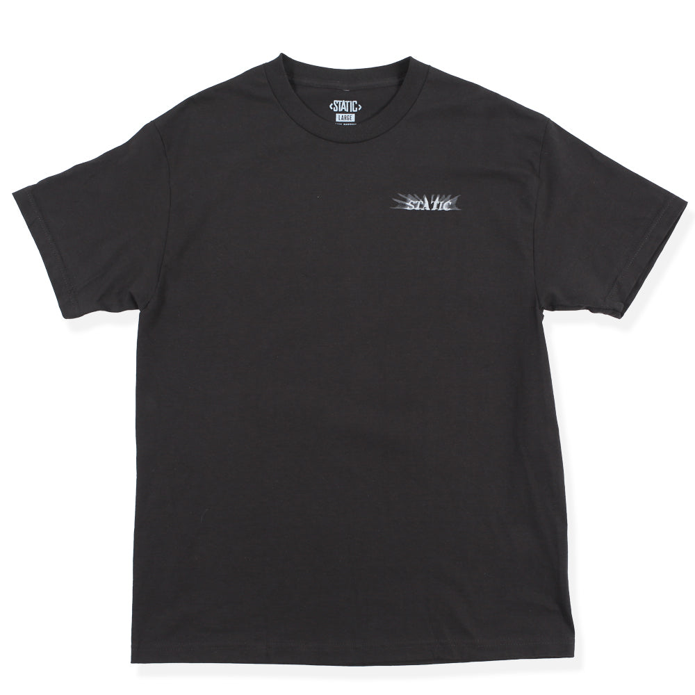 STATIC SPECTACLE Tee Black Front