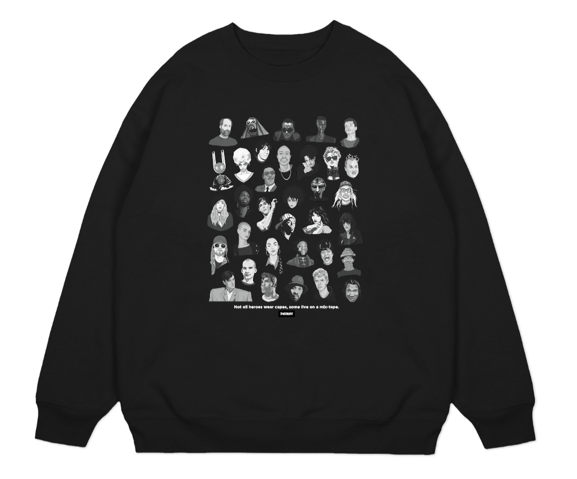 Theories Mixtape Crewneck Black PREBOOK