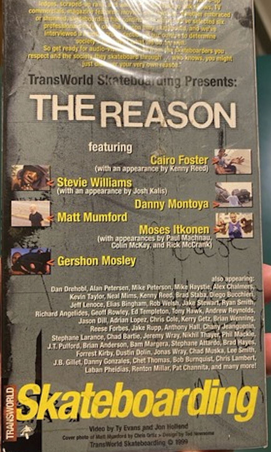 Vintage Transworld Skateboarding "The Reason" Skate Video VHS Tape 1999