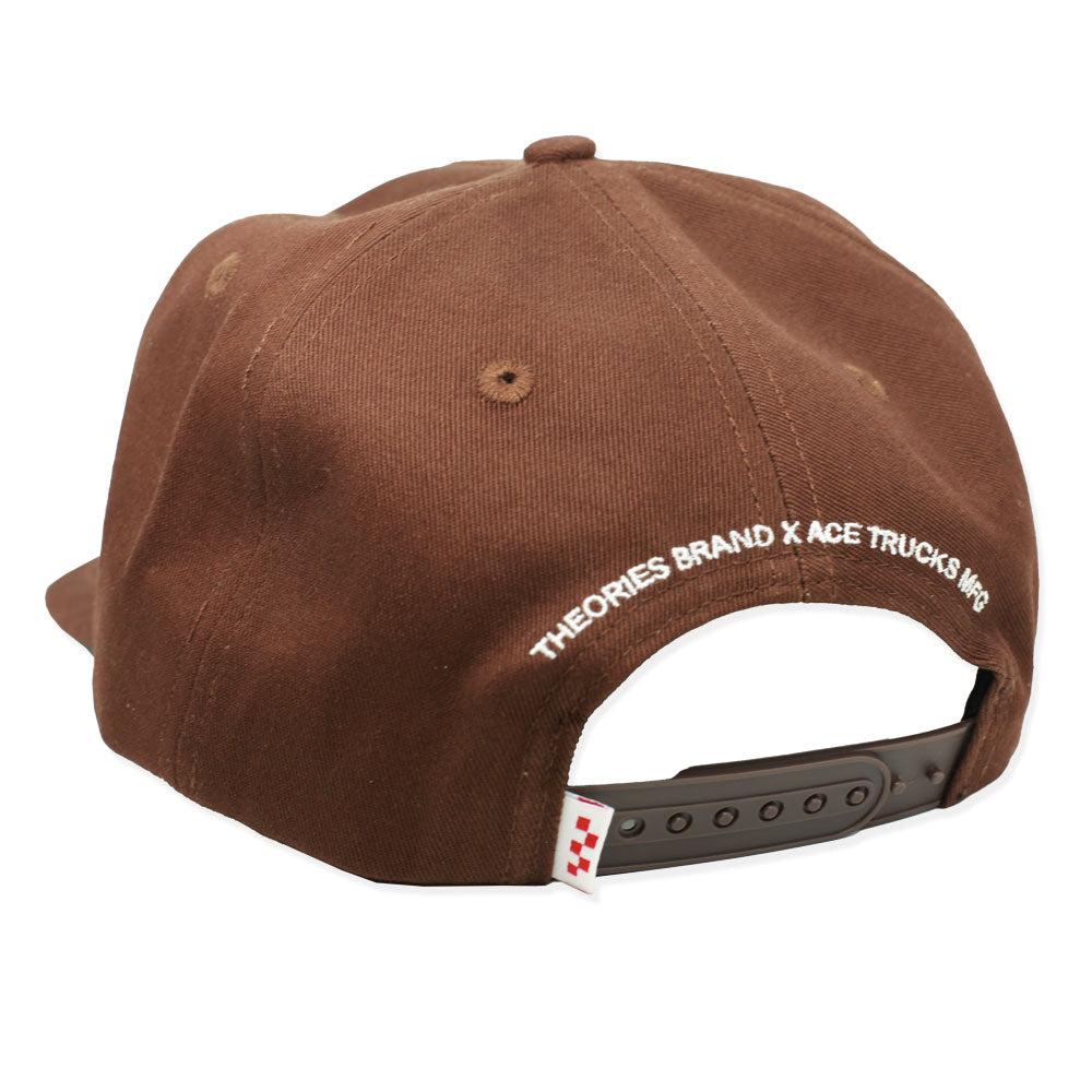Theories x Ace Stamp Snapback Chocolate Back
