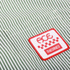 Theories x Ace Zip Work Shirt White/Green Stripe Patch Detail