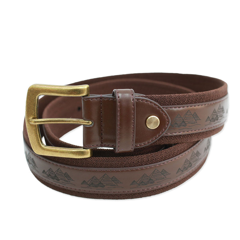 Theories AS ABOVE Belt Vegan Leather Brown Front