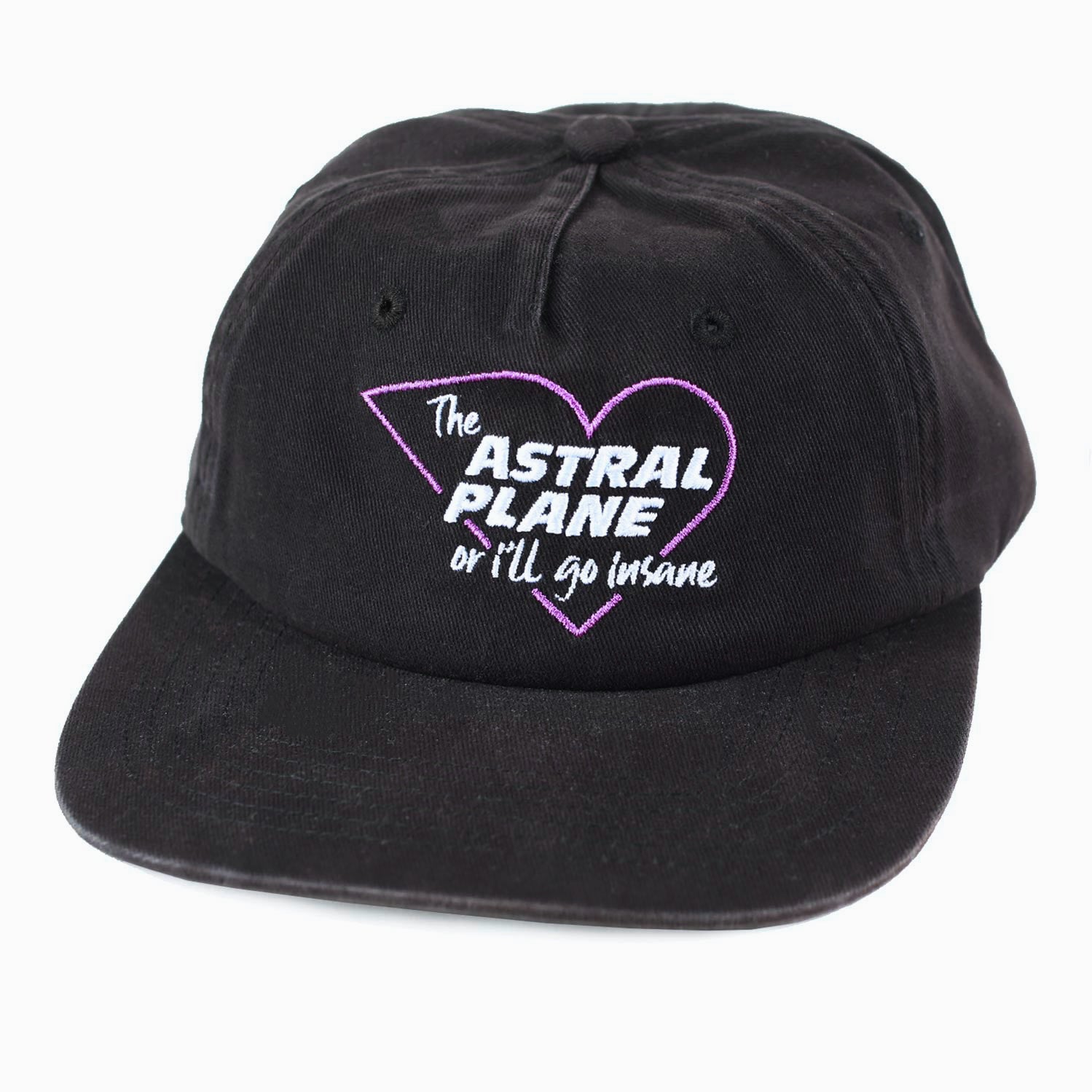 Theories Astral Plane Strapback Hat Washed Black front