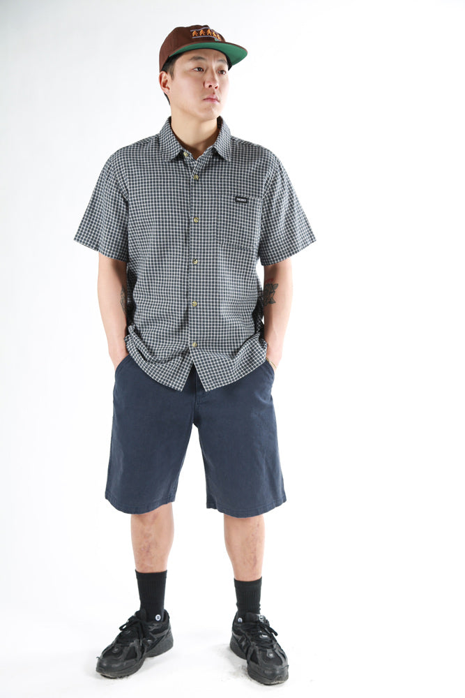 Theories AVIGNON Flannel BUTTON UP SHIRT Sea Model Front
